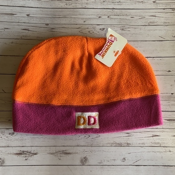 Unisex Dunkin’ Donuts Polar Fleece Winter Hat Beanie Adult One Size - Picture 2 of 6